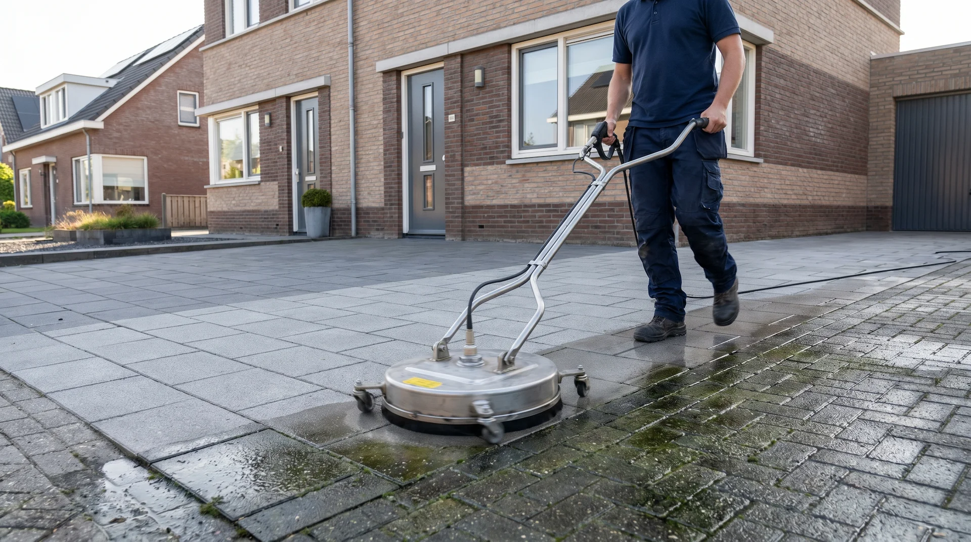 Klinker-oprit gereinigd door Steen Helder